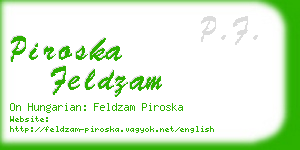 piroska feldzam business card